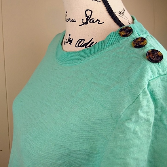 J. Crew turquoise sweatshirt, size medium - Picture 5 of 7